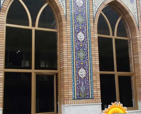 پنجره دوجداره هلال UPVC مسجدی