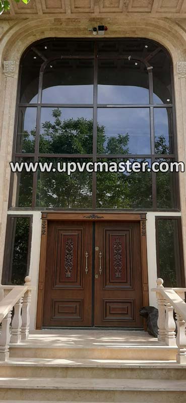 پنجره UPVC قوس و چند ضلعی