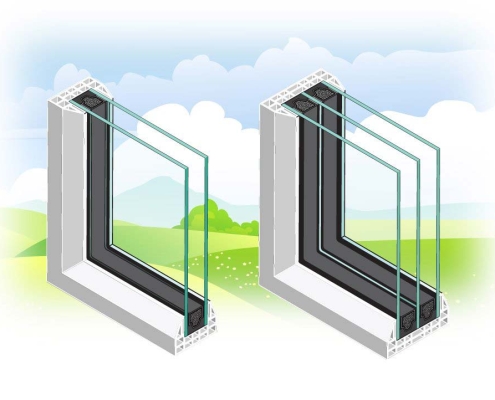 تفاوت پنجره دوجداره و پنجره سه جداره