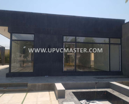 پنجره دوجداره لمینت مشکی در کرج پنجره دوجداره وین تک لمینت مشکی در کرج